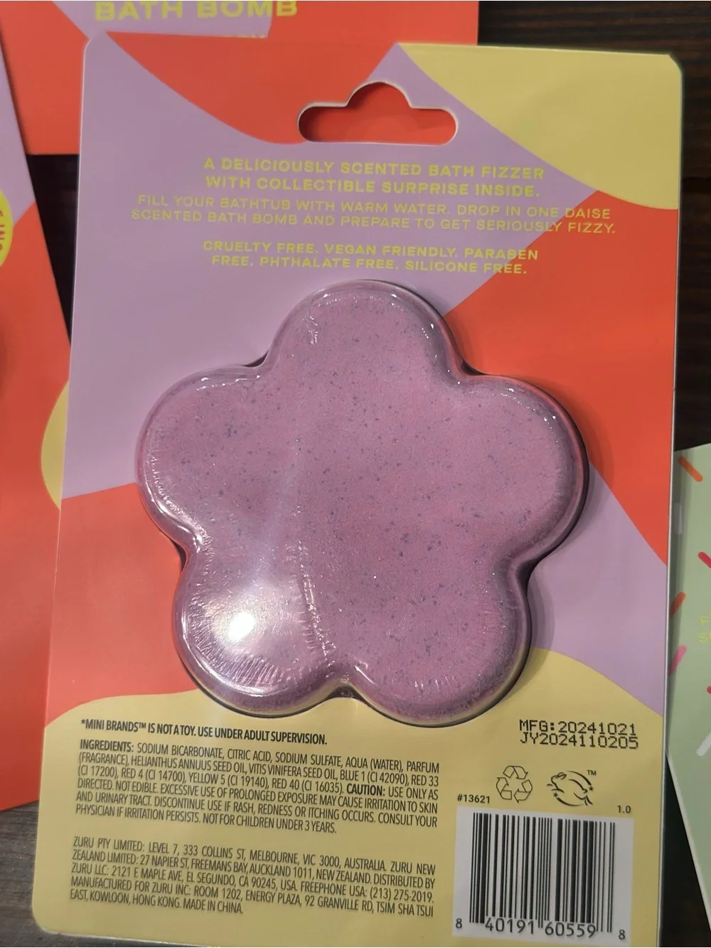 DAISE Pink Flower Kids Bath Bomb - Sparkling Fizz
